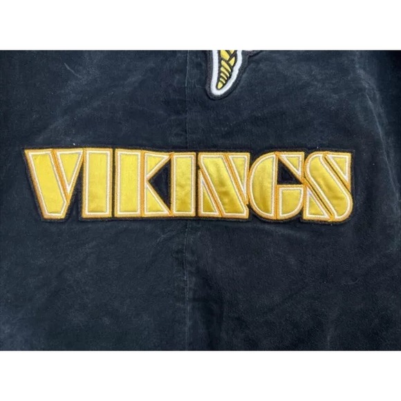 VTG EUC Minnesota Vikings NFL Suede Leather Jacket Large #1 - Picture 16 of 16